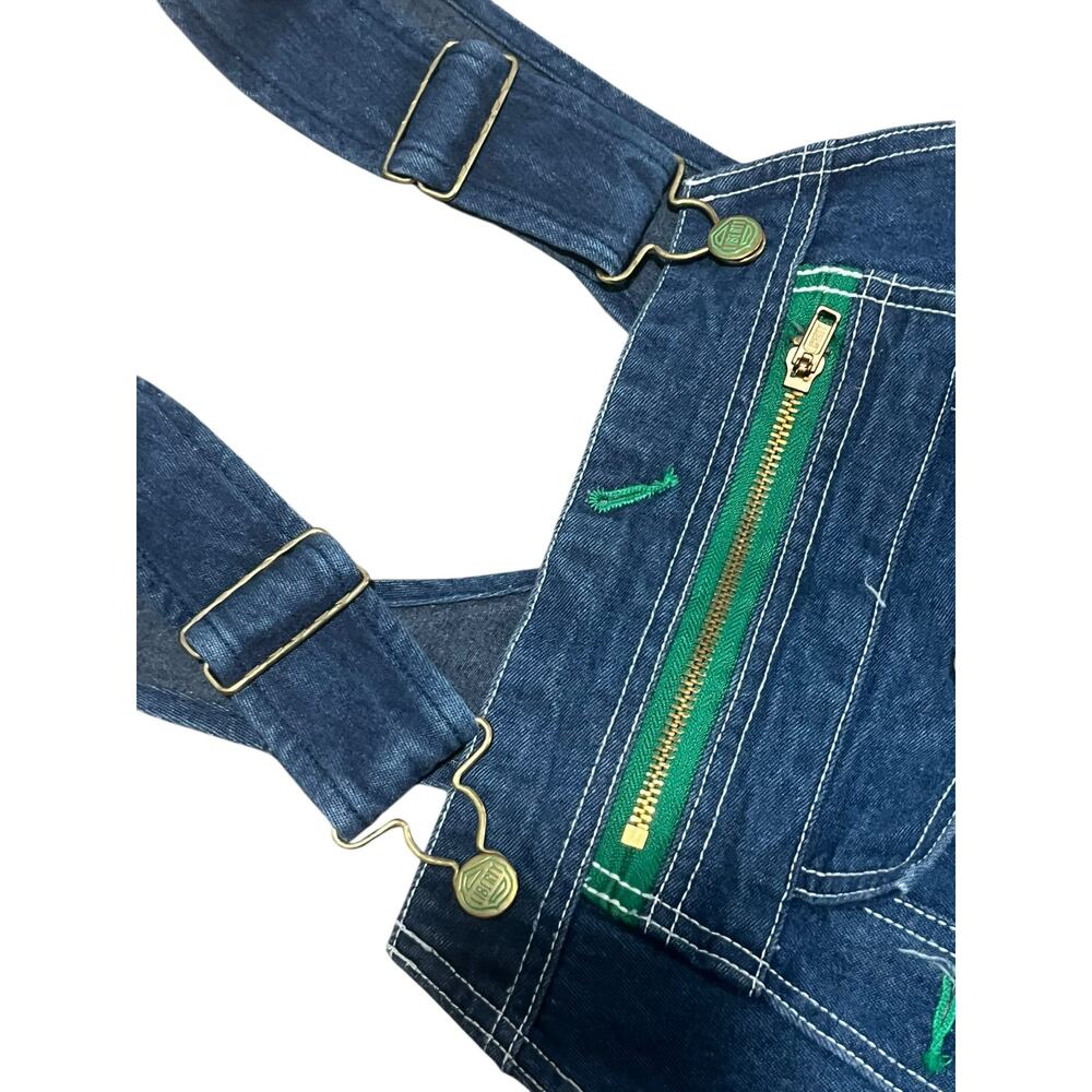 VINTAGE 1995 Liberty Overalls 42x28 Blue Denim Bib 90s Baggy GORPCORE Russia - Picture 3 of 10